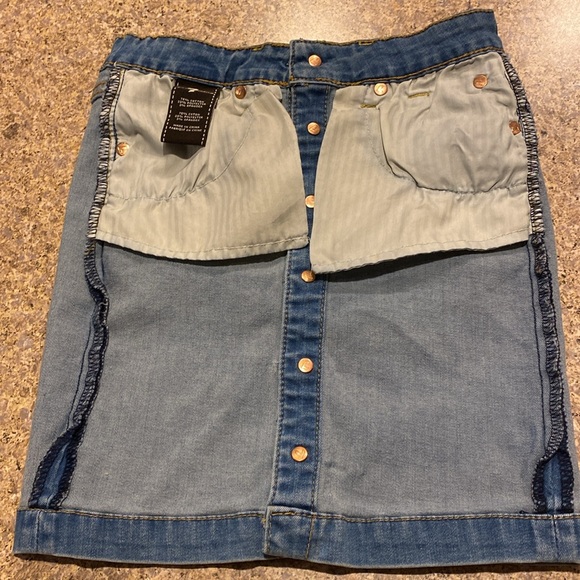 7 For All Mankind Blue Jean Denim Skirt Kids Girls Size 7 - Picture 12 of 14